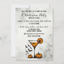Pumpa Martini Halloweenfest Inbjudningar