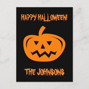 Pumpa med anpassningsbar Halloween fest vykort