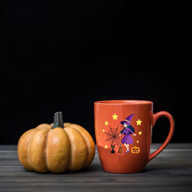 Pumpa med happy halloween kaffemugg (Skapare uppladdad)