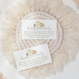 Pumpa Minimalistisk Modern Höst Bebis Shower Bok Tilläggskort