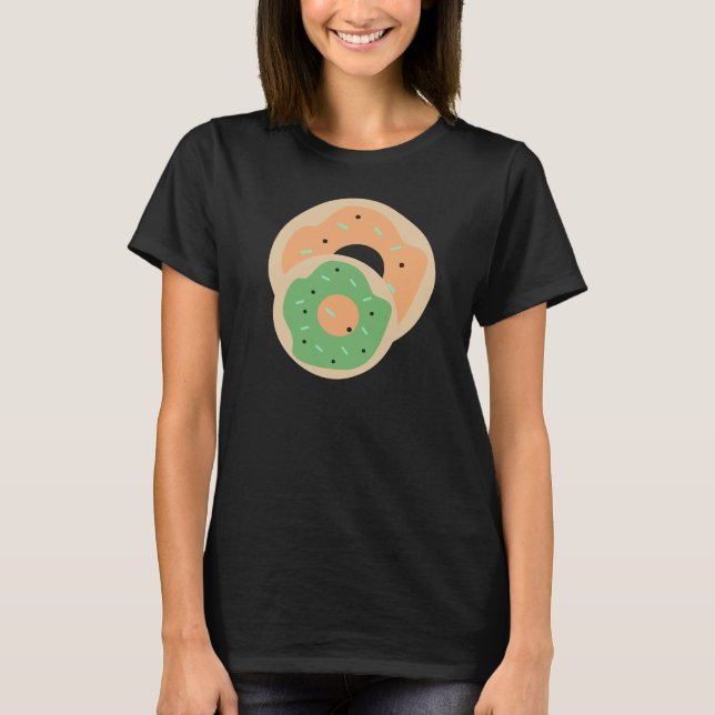 Pumpa Munkar Strössel Frostad Kostymfest T Shirt (Framsida)