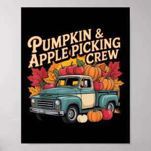 Pumpa Och Cking Crew Höstskörd Thanksgiving Poster