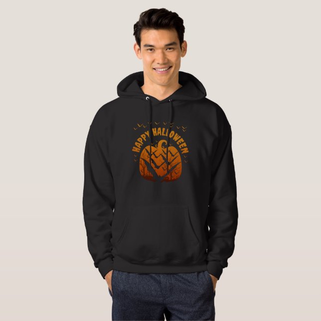 PUMPA OCH FLADDERMÖSS HALLOWEEN DRÄKT HOODIE (Hel framsida)