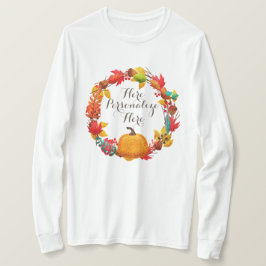 Pumpa och höst löv t shirt