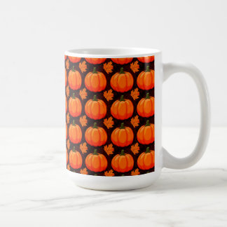 Pumpa och höstlöv kaffemugg