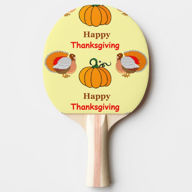 Pumpa och kalkon av Thanksgiving Pingisracket (Framsidan)