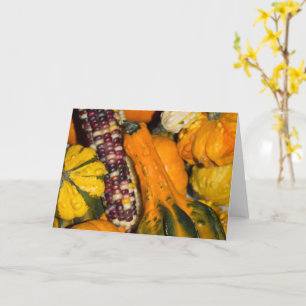 Pumpa och majs sortiments matfotografi kort