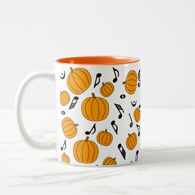 Pumpa och notblad Två-Tonad mugg (Vänster)