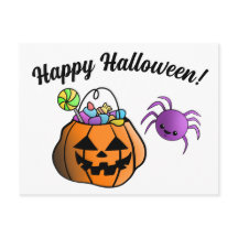 Pumpa och spindel Gott Halloween