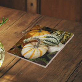 Pumpa och Squash Stilleben Foto Kakelplatta