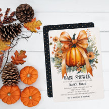 Pumpa Orange Band Unisex Höst Bebis Shower