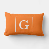 Pumpa Orange Vit Infattad Initial Monogram