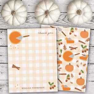 Pumpa Paj Autumn Höst Tacksgiving Tack Kort