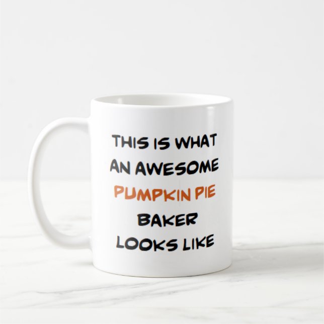 Pumpa paj baker, fantastisk kaffemugg (Vänster)