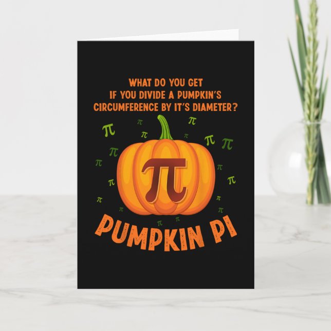 Pumpa Paj Math Lärarskjorta Rolig Halloween  Kort (Framsida)