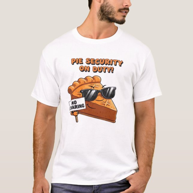 Pumpa Paj Security Guard Rolig Thanksgiving Över T Shirt (Framsida)