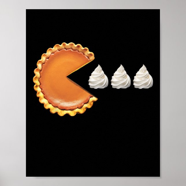 Pumpa Paj Thanksgiving Dag Rolig Tröja Poster (Framsidan)