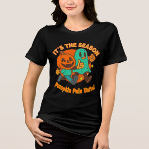 Pumpa Pals Halloween Tecknad Spök Jack-o'-Lant- T Shirt