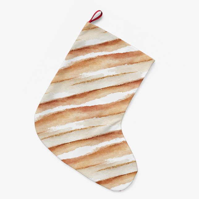 Pumpa Päron Latte Ränder Jul  Stor Julstrumpa (Framsidan (Hängande))