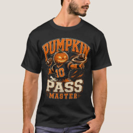 Pumpa Pass Mästare Halloween Fotboll Konst T Shirt