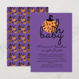 Pumpa Patch Åh Baby Pumpor Baby Shower Inbjudningar