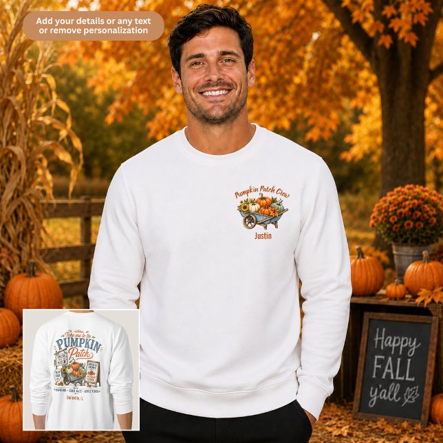 Pumpa Patch Crew Familj Matching Unisex Lång Ärmad Tröja (Skapare uppladdad)