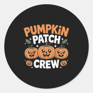 Pumpa Patch Crew Matchande Familj Höst Runt Klistermärke