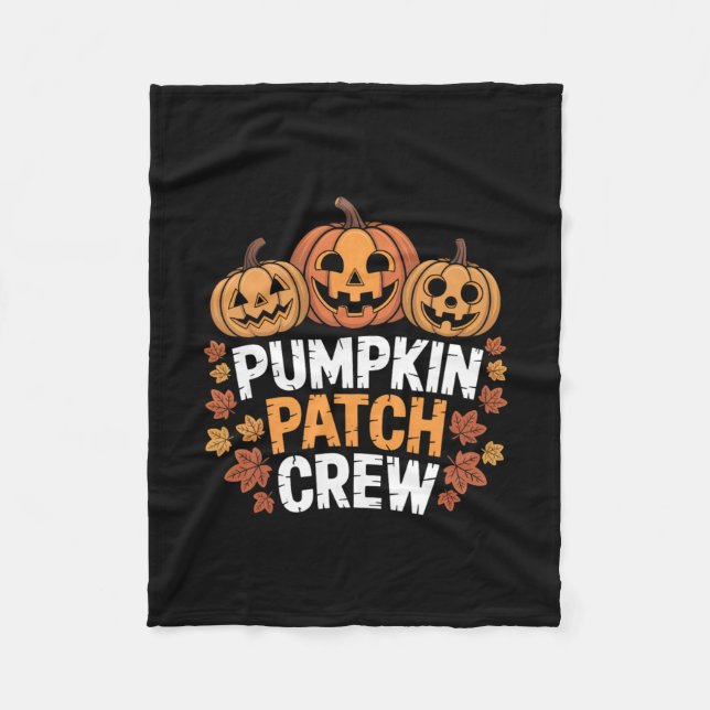 Pumpa Patch Crew Rolig Pumpa Patch-styrka Tack Fleecefilt (Framsidan)