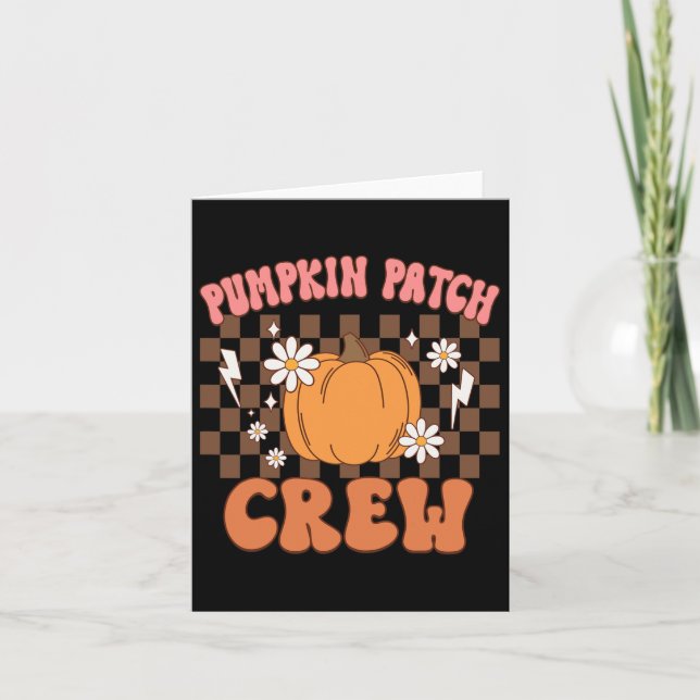 Pumpa Patch Crew Rolig Pumpa Patch Trupp Tack Kort (Framsida)