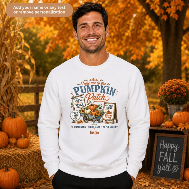 Pumpa Patch Farmhouse Bondgårdsmarknad Unisex Lång Ärmad Tröja (Skapare uppladdad)