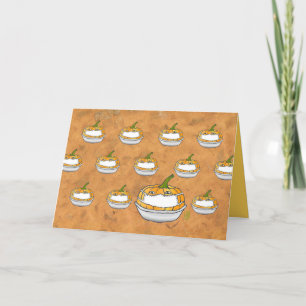 Pumpa Patch Maskerad Thanksgiving Kort