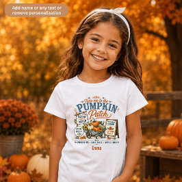 Pumpa Patch Personliga Barn Halloween T Shirt