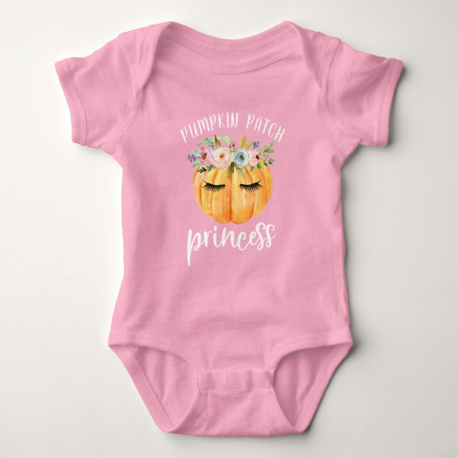 Pumpa Patch Prinsessa Halloween T Shirt (Framsida)