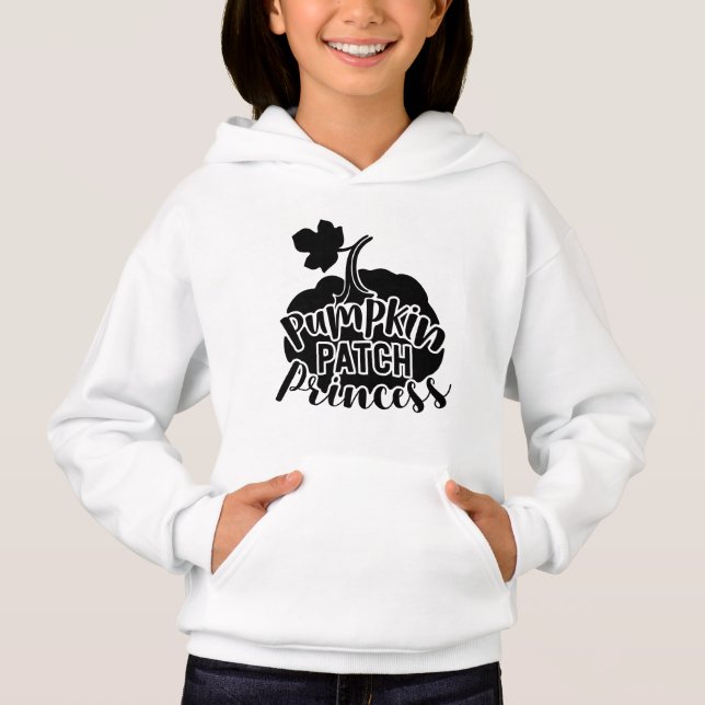Pumpa Patch Prinsessa Typografi  T Shirt (Framsida)