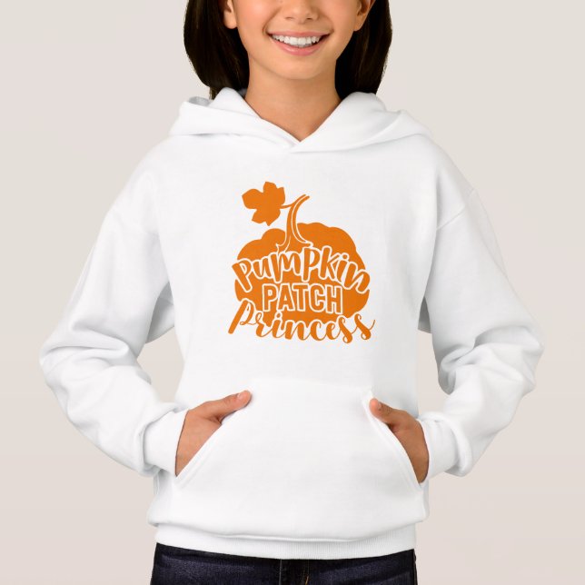 Pumpa Patch Prinsessa Typografi  T Shirt (Framsida)
