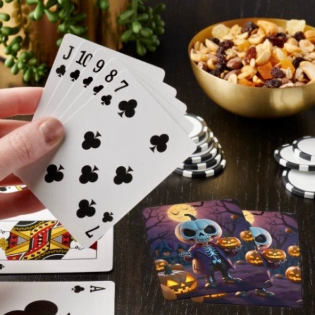 Pumpa Patch Skelettkamrat Casinokort (Poker cards easy to shuffle, smooth card stock. Dimensions: 2.5" x 3.5”. 
)