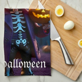 Pumpa Patch Skelettkamrat Kökshandduk
