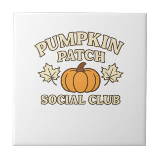 Pumpa Patch Social Club � Mysig Höst Estetik Kakelplatta