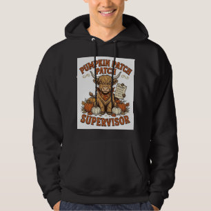 Pumpa Patch Supervisor Highland Cow Vintage T-shir Hoodie