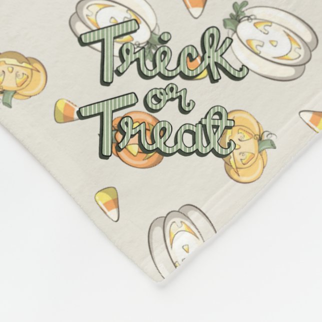 Pumpa Patch “Trick Or Treat” Kastfilt Fleecefilt (Hörn)