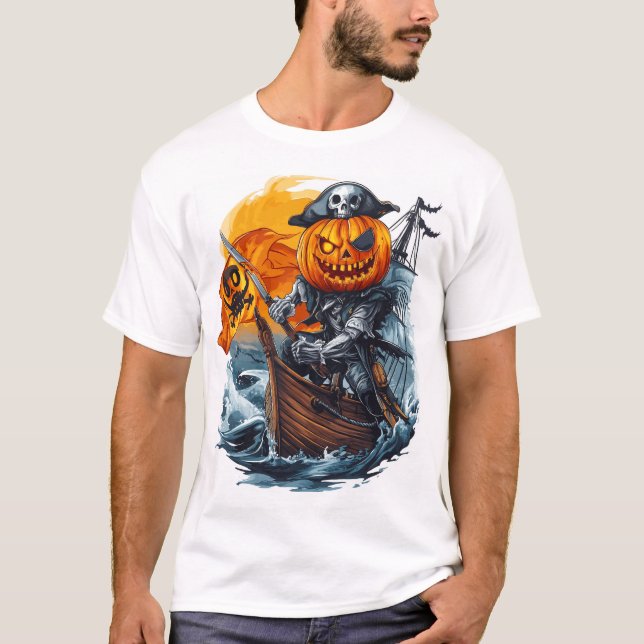 Pumpa Pirat Äventyr T Shirt (Framsida)