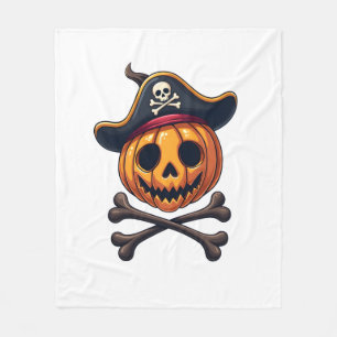 Pumpa Pirat � Halloween Dödskalle Tröja Fleecefilt