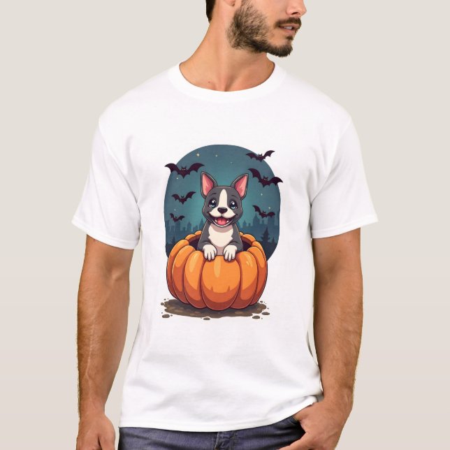 Pumpa Pitbull Leende T Shirt (Framsida)