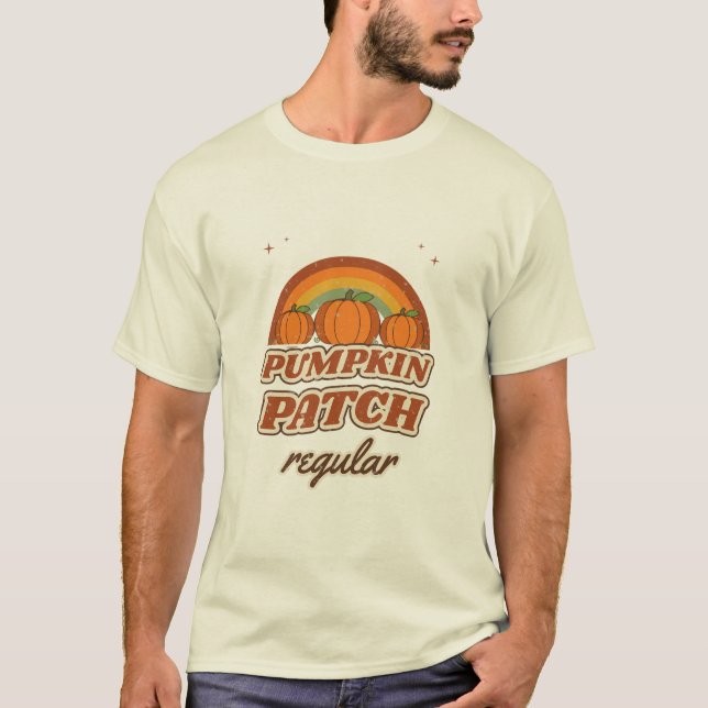 Pumpa Plock Regular Retro 70 Talet Höst Pumpa T Shirt (Framsida)