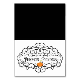 Pumpa Plock Vintage Halloween Mat Tält Bordsnummer