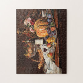 Pumpa Plommon Päron Persikor och Vin Höstfrukter Pussel