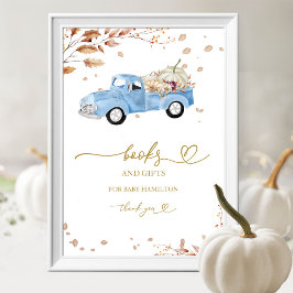 Pumpa Pojke Höstböcker För Baby Tecken Poster