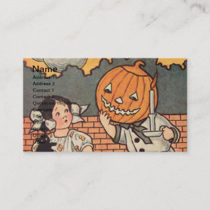 Pumpa Pojke (Vintage Halloween-kort) Visitkort