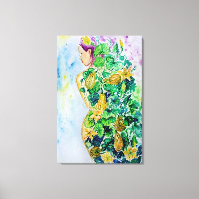 Pumpa Prinsessa Målning Canvas - Målning (Framsida)