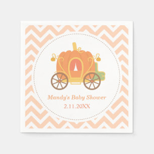 Pumpa Prinsessa Vagn Baby Shower Tillbehör Pappersservett